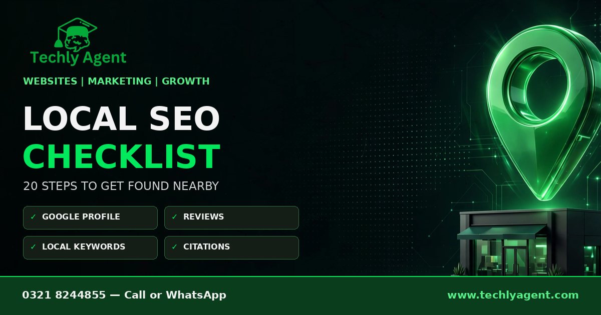 Local SEO checklist infographic for small businesses