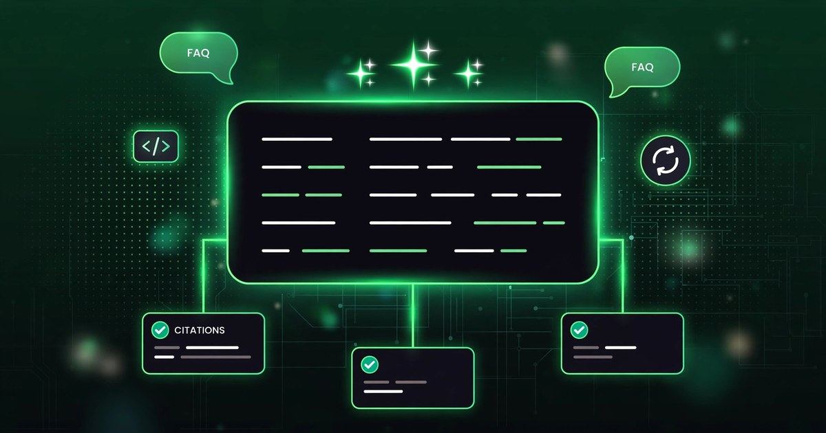 Google AI Overviews SEO Pakistan: AI answer panel with citation cards visual