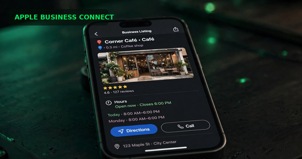 Apple Business Connect listing on iPhone Maps